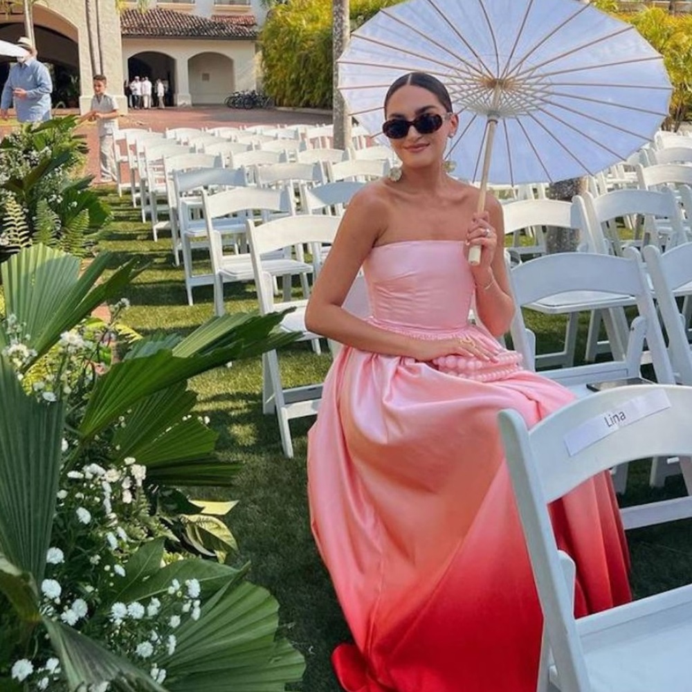 Sau Lee Teigen Gown in Blush Red Ombre size US 6 NEW! New with tags! - Picture 2 of 13